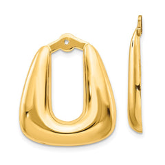 14k Polished Hoop Earring Jackets - 5