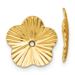 14k Polished Fancy Earring Jackets - 5