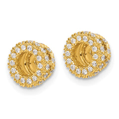 14k 3/8ct Diamond Earring Jackets - 2