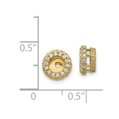 14k 3/8ct Diamond Earring Jackets - 2