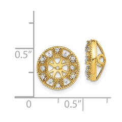 14k Fancy Diamond Earring Jackets - 6