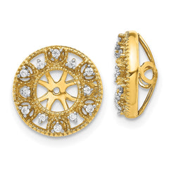 14k Fancy Diamond Earring Jackets - 6