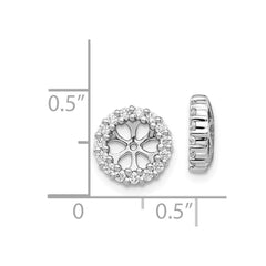 14k White Gold Diamond Earring Jackets - 5