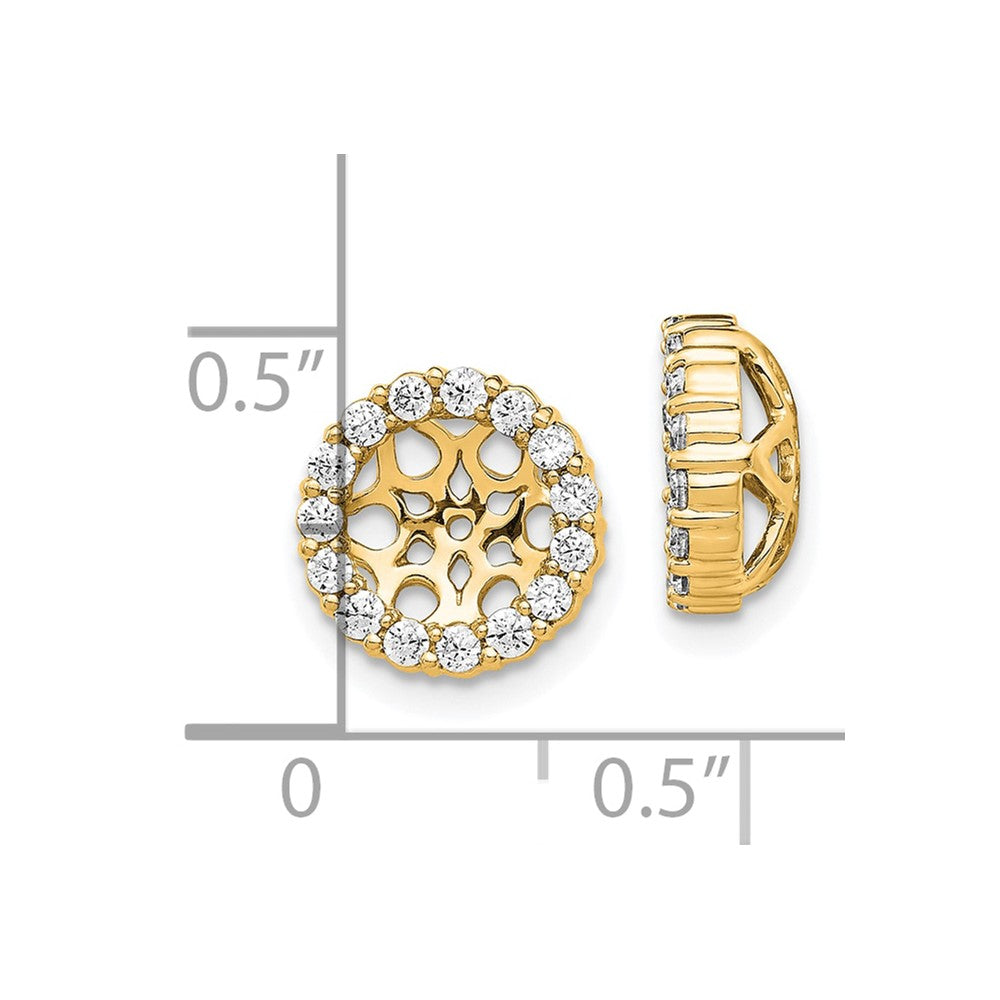 14k Diamond Earring Jackets - 2