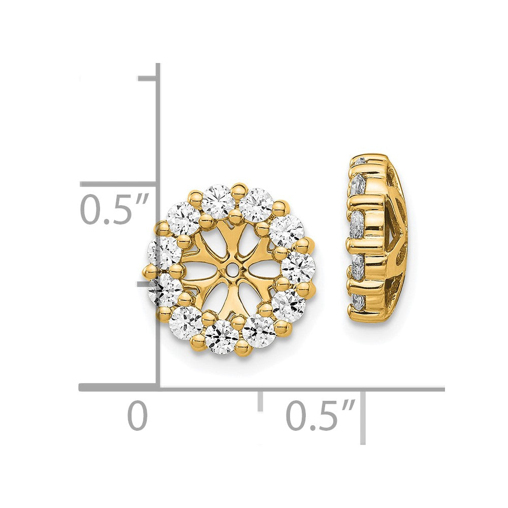 14k Diamond Earring Jackets - 10