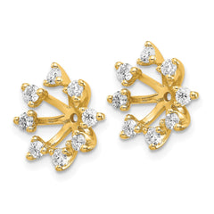 14k AA Fancy Diamond Earring Jacket - 2