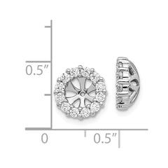 14k White Gold Diamond Earring Jackets - 24
