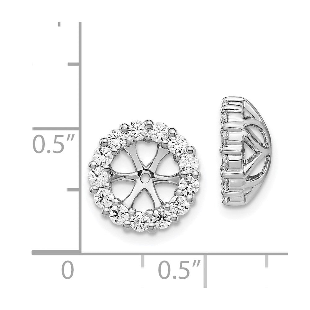 14k White Gold Diamond Earring Jackets - 27