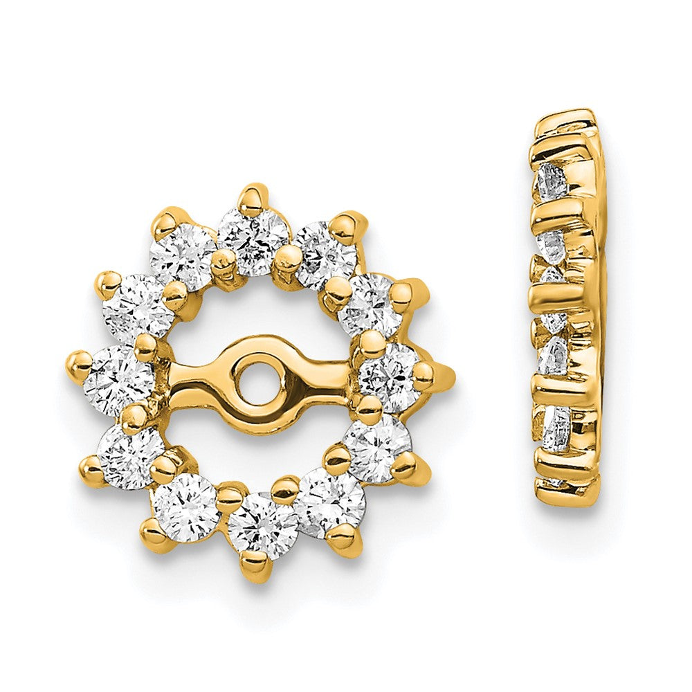 14k Fancy Diamond Earrings Jacket Mountings