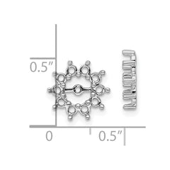 14k White Gold Fancy Diamond Earrings Jacket Mountings - 2