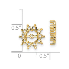 14k Fancy Diamond Earrings Jacket Mountings - 3