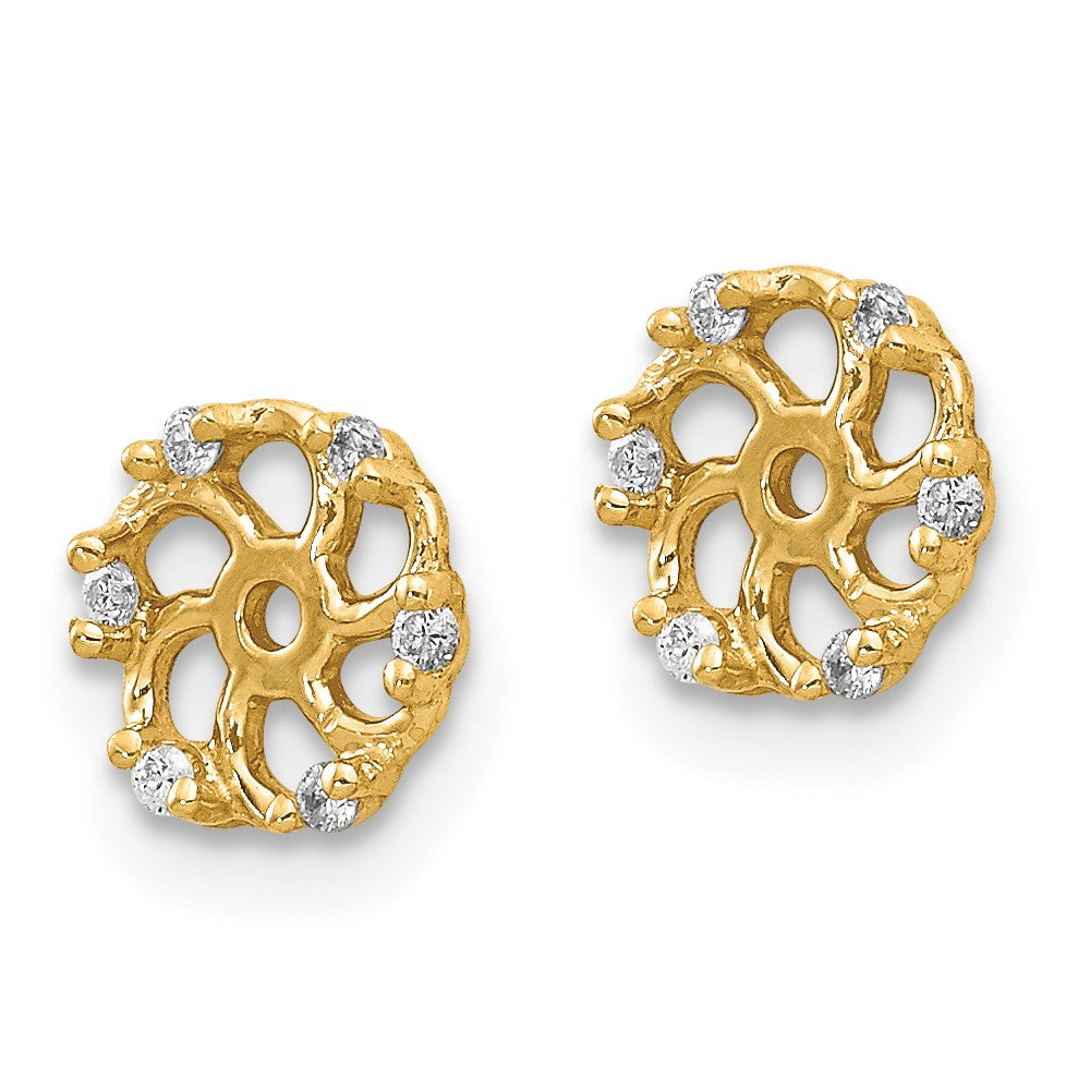 14k AA Diamond Earring Jacket - 2