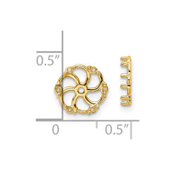 14k Diamond Earrings Jacket Mountings