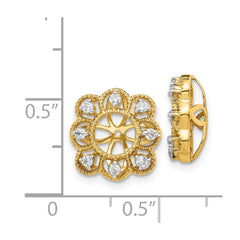 14k Fancy Diamond Earring Jackets - 3