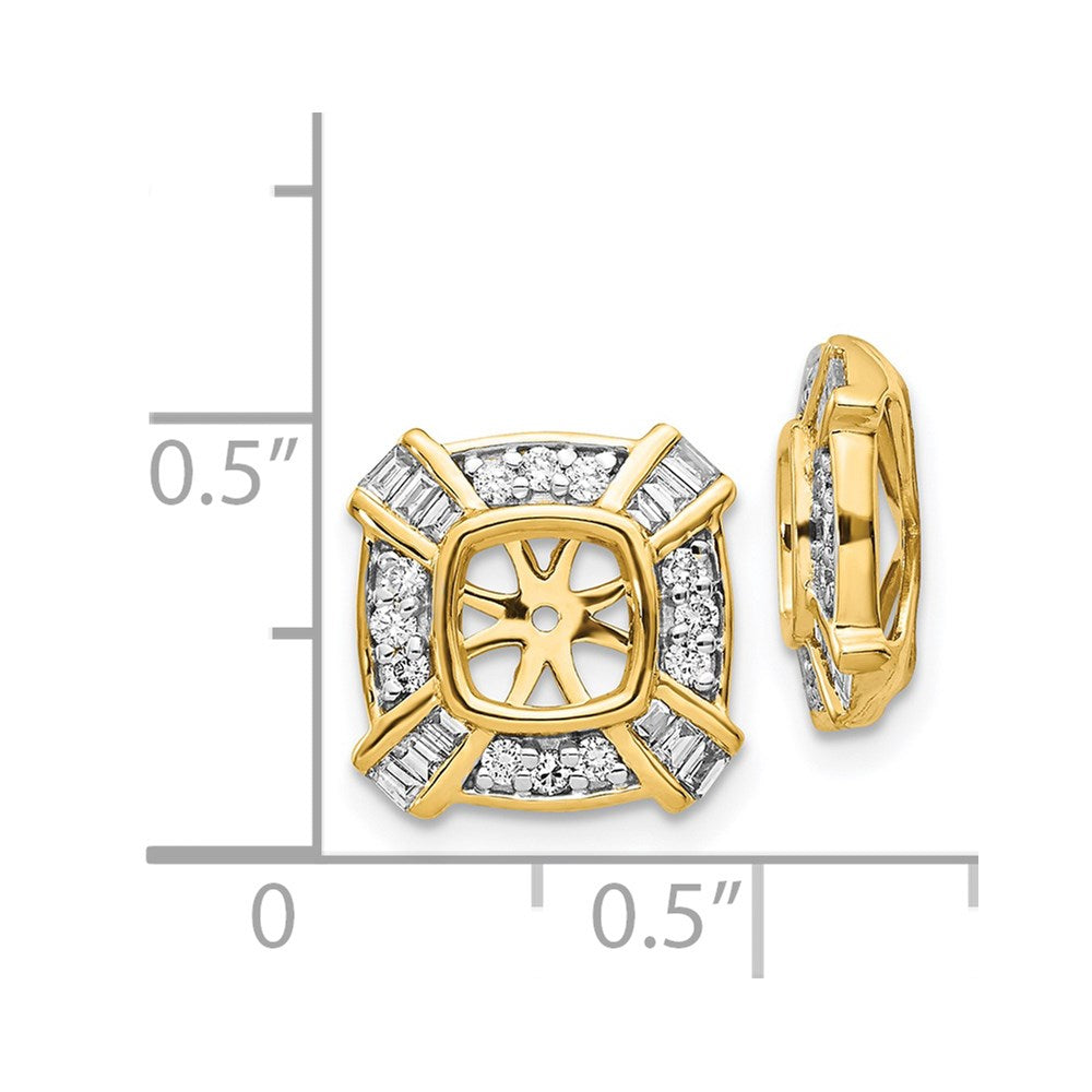 14k Fancy Diamond Earring Jackets