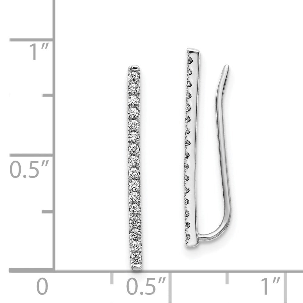 14k White Gold Diamond Fancy Earrings