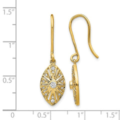 14k Diamond Vintage Dangle Earrings