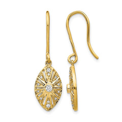14k Diamond Vintage Dangle Earrings