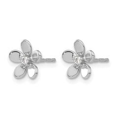 14k White Gold Diamond Earrings - 2