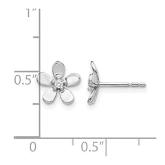 14k White Gold Diamond Earrings - 2