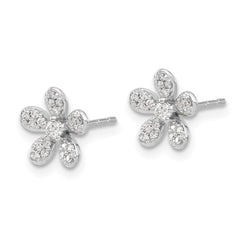 14k White Gold Diamond Earrings - 3