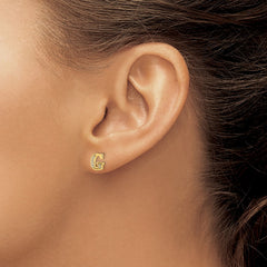 14k Diamond Initial G Earrings