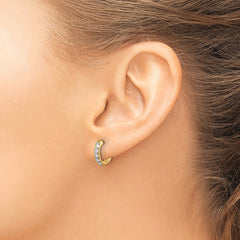 14k Diamond Hinged Hoop Earrings - 36