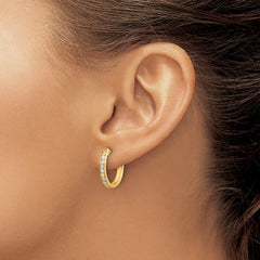 14k Diamond Hinged Hoop Earrings - 39