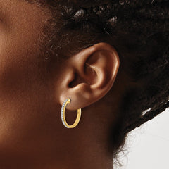 14k Diamond Hinged Hoop Earrings - 42