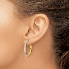 14k Diamond Hinged Hoop Earrings - 22