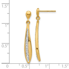 14k Diamond Post Earrings - 3