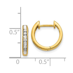 14k Diamond Hinged Hoop Earrings - 13
