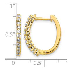 14k Diamond Hinged Hoop Earrings - 32