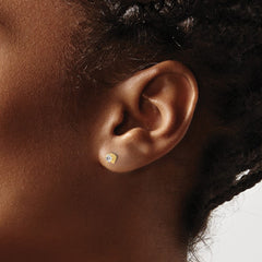 14k Diamond Post Earrings - 7