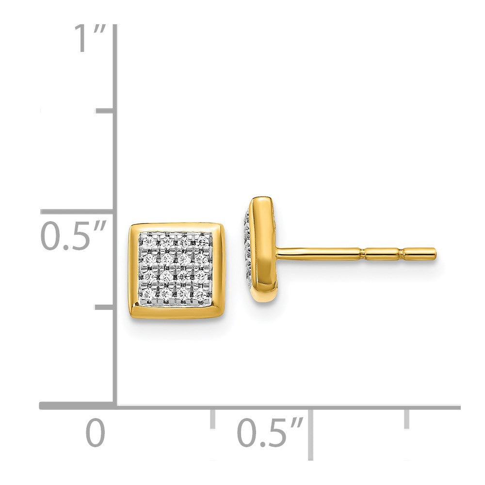 14k Diamond Post Earrings