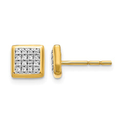 14k Diamond Post Earrings - 6