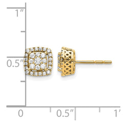 14k Diamond Post Earrings - 2