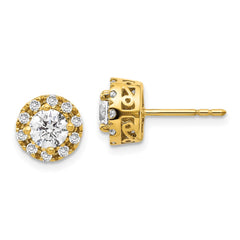 14k Diamond Semi-mount Stud Earrings