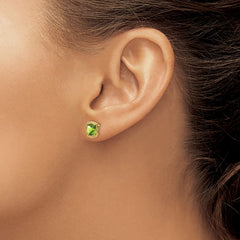 14k Peridot Post Earrings - 2