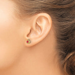 14k Amethyst Post Earrings - 2
