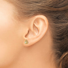 14k Aquamarine Post Earrings