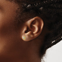 14k Blue Topaz Post Earrings - 2