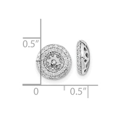 14k White Gold Diamond Earring Jackets
