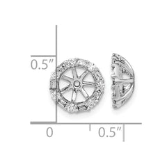 14k White Gold Diamond Earring Jackets