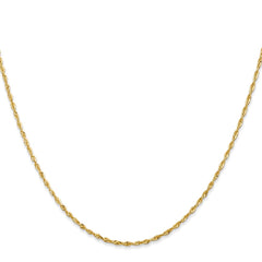 14K 18 inch 1.5mm Ultra Diamond-cut Rope with Lobster Clasp Chain