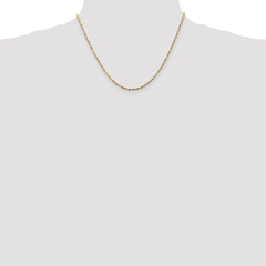 14K 18 inch 1.8mm Ultra Diamond-cut Rope with Lobster Clasp Chain