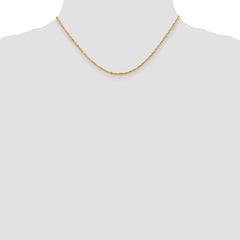 14K 16 inch 2mm Ultra Diamond-cut Rope with Lobster Clasp Chain