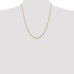 14K 22 inch 2mm Ultra Diamond-cut Rope with Lobster Clasp Chain
