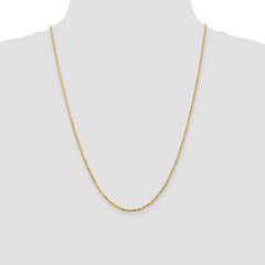 14K 24 inch 2mm Ultra Diamond-cut Rope with Lobster Clasp Chain