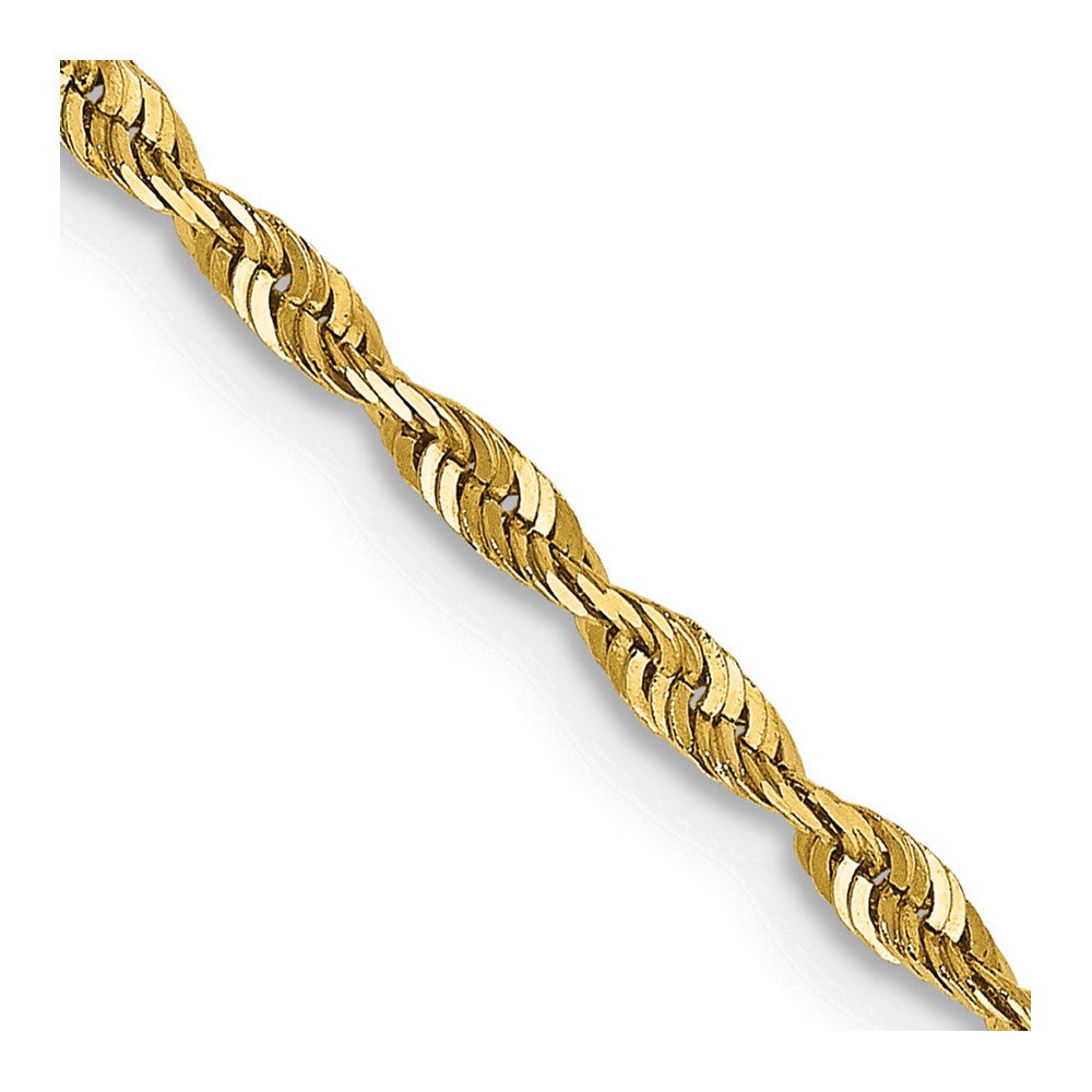 14K 24 inch 2mm Ultra Diamond-cut Rope with Lobster Clasp Chain